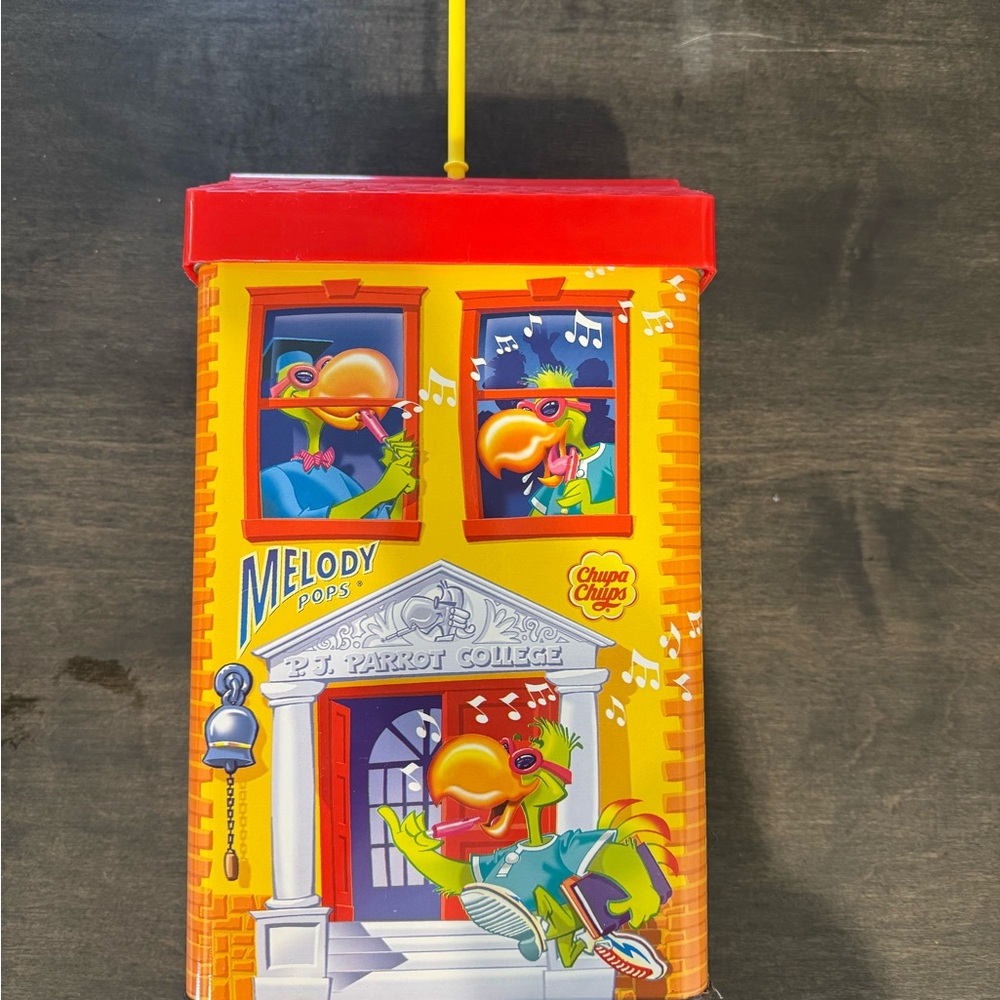 Vintage Melody Pops Tin - Yellow & Red